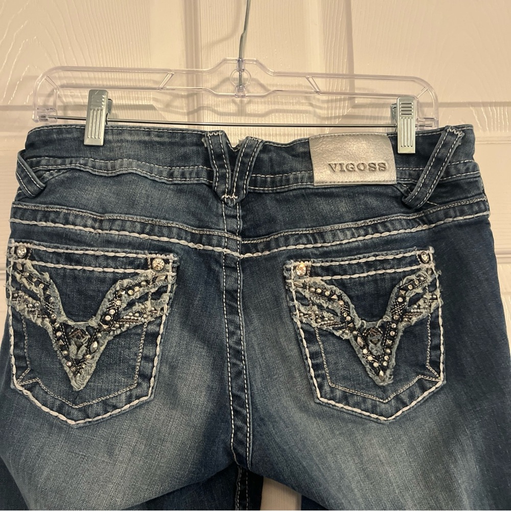 Vigoss Women's Denim Jeans with Decorative Pockets